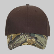 OTTO Camouflage Visor Cotton Blend Twill Six Panel Low Profile Baseball Cap