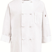 Eight Knot Button Chef Coat with Thermometer Pocket