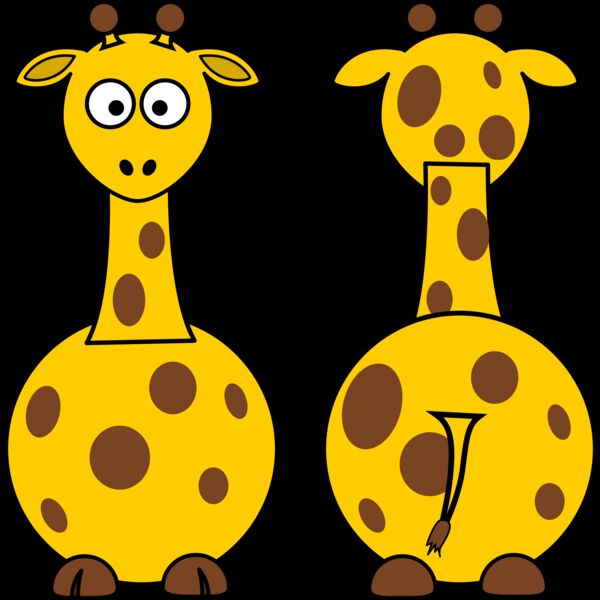 tobias Cartoon Giraffe  front back and side views  Thumbnail