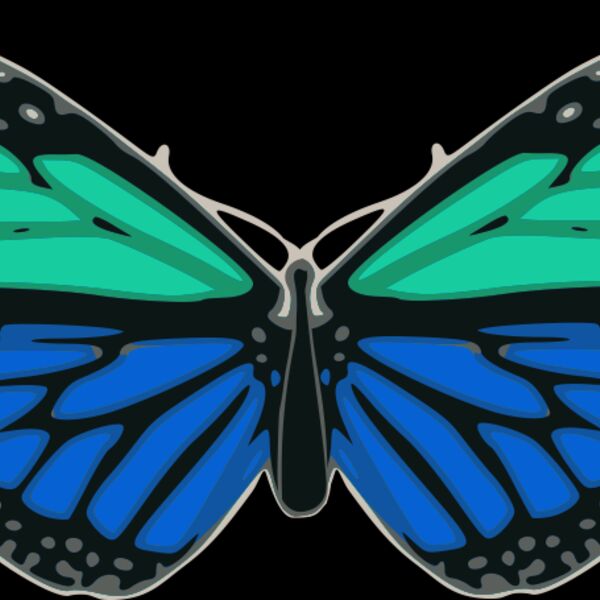 Butterfly 02 Turquoise Blue  2  Thumbnail