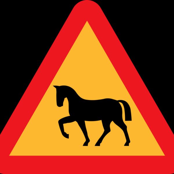 ryanlerch Warning Horses Roadsign Thumbnail
