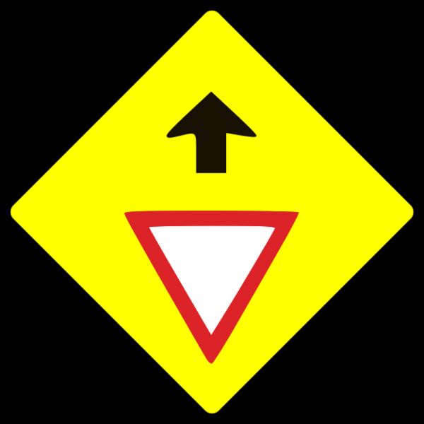 Leomarc caution give way sign Thumbnail